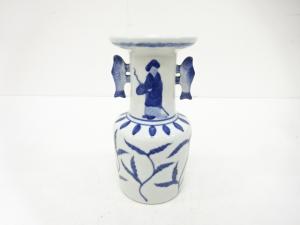 作家物　染付　高砂　花入